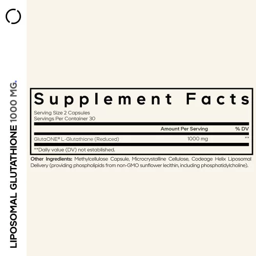 Codeage Liposomal Glutathione 1000 mg - Liposzómás Glutation 1000 mg 60 Kapszula