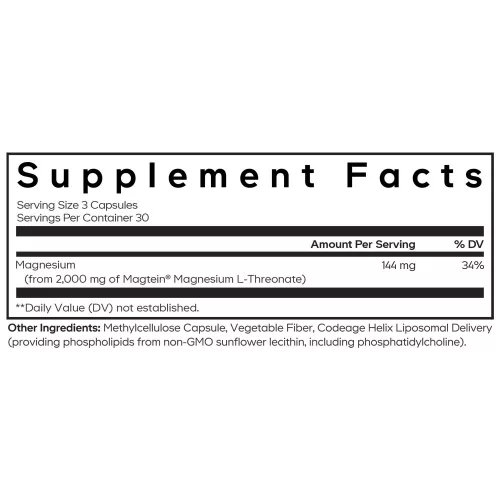 Codeage Liposomal Magnesium L-Threonate - Liposzómás Magnézium L-Treonát 90 Kapszula