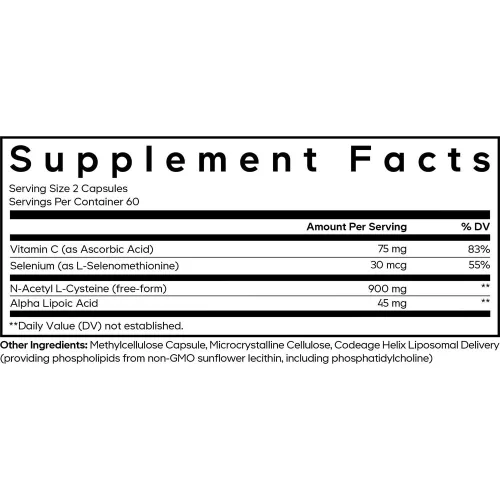 Codeage Liposomal NAC+ Platinum - Liposzómás NAC+ Platinum 120 Kapszula