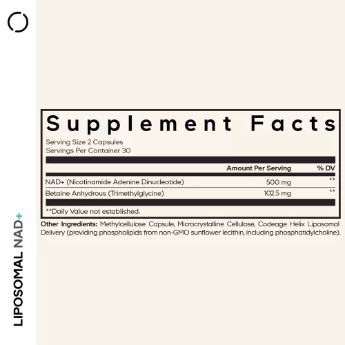 Codeage Liposomal NAD+ - Liposzómás NAD+ 60 Kapszula