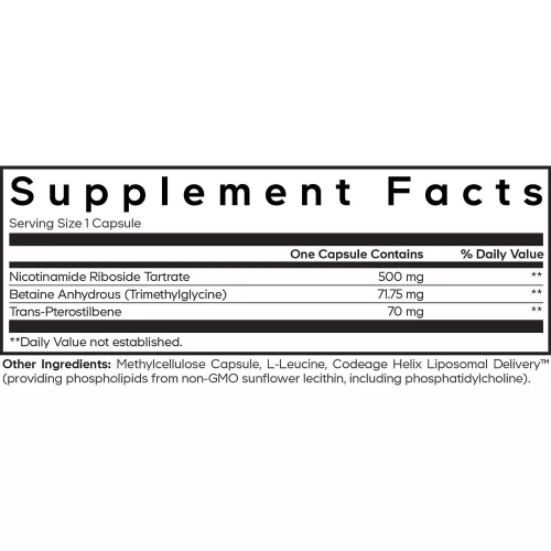 Codeage Liposomal Nicotinamide Riboside - Liposzómás Nikotinamid-ribozid 60 Kapszula