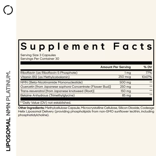 Codeage Liposomal NMN Platinum - Liposzómás NMN Platinum 90 Kapszula