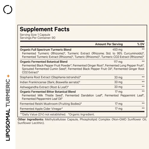 Codeage Liposomal Turmeric+ - Liposzómás Kurkuma+ 90 Kapszula