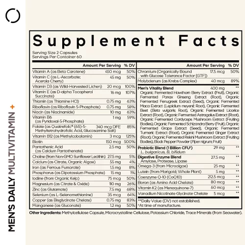 Codeage Men's Daily Multivitamin+ - Multivitamin Férfiaknak 120 Kapszula