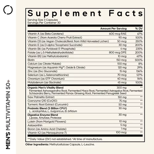 Codeage Men's Multivitamin 50+ - Multivitamin 50 Feletti Férfiaknak 90 Kapszula