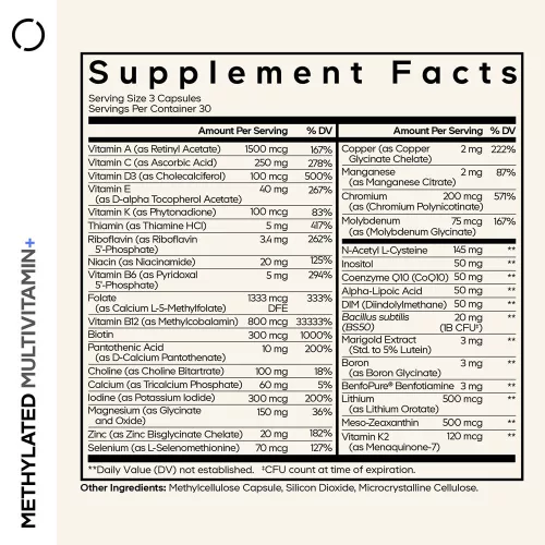 Codeage Methylated Multivitamin+ - Metilált Multivitamin+ 90 Kapszula