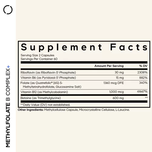 Codeage Methylfolate B Complex+ - Metilfolát B-komplex+ 120 Kapszula