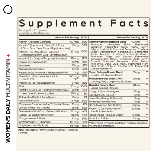 Codeage Women's Fermented Multivitamin+ - Női Fermentált Multivitamin+ 120 Kapszula