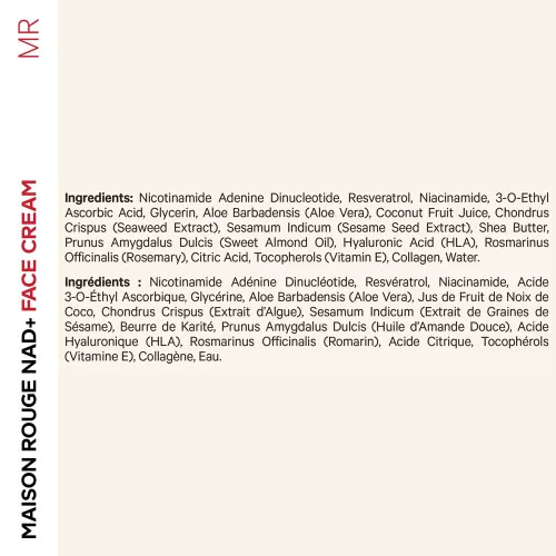 Codeage Maison Rouge NAD+ Face Cream - Maison Rouge NAD+ Arckrém 50 ml