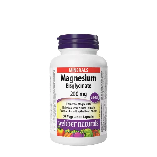 Webber Naturals Magnesium Bisglycinate 200 mg - Magnézum Biszglicinát 200 mg 60 Kapszula
