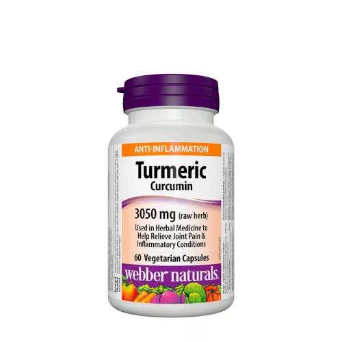 Webber Naturals Turmeric Curcumin 3050 mg - Kurkuma 3050 mg 60 Kapszula
