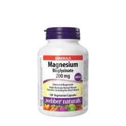   Webber Naturals Magnesium Bisglycinate 200 mg - Magnézum Biszglicinát 200 mg 120 Kapszula