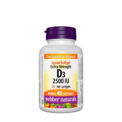 Webber Naturals Vitamin D3 2500 IU 180 Lágykapszula