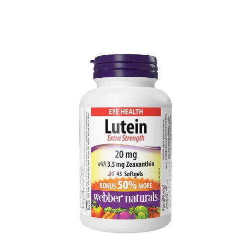 Webber Naturals Lutein 20 mg with 3.5 mg Zeaxanthin 45 Lágykapszula