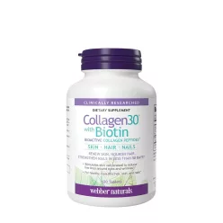   Webber Naturals Collagen30 with Biotin Bioactive Collagen Peptides 120 Tabletta