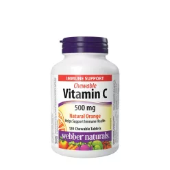   Webber Naturals Vitamin C 500 mg Natural Orange - C-vitamin 500 mg 120 Rágótabletta