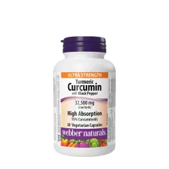   Webber Naturals Turmeric Curcumin with Black Pepper 32,500 mg - Kurkuma-kurkumin feketeborssal, 32 500 mg 30 Kapszula