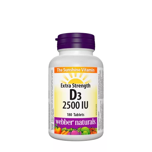 Webber Naturals Vitamin D3 2500 IU 180 Tabletta