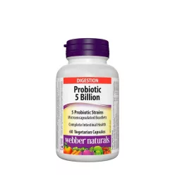   Webber Naturals Probiotic 5 Billion 5 Probiotic Strains - Probiotikum – 5 Probiotikus Törzs 60 Kapszula