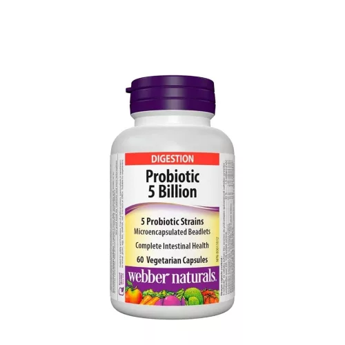 Webber Naturals Probiotic 5 Billion 5 Probiotic Strains - Probiotikum – 5 Probiotikus Törzs 60 Kapszula