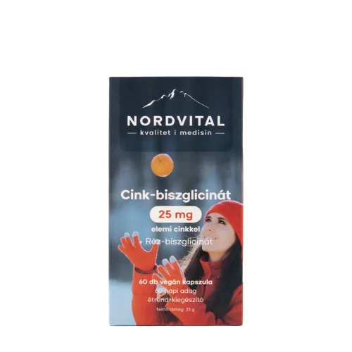 Nordvital Cink-biszglicinát + Réz 60 Kapszula