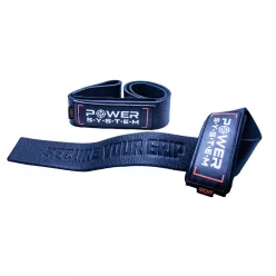   Power System Lifting Leather Straps - Bőr Felhúzó heveder Fekete