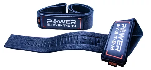 Power System Lifting Leather Straps - Bőr Felhúzó heveder Fekete