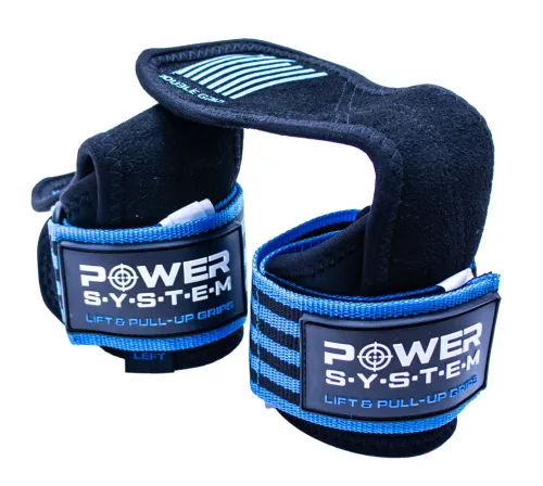 Power System Lift And Pull Up Grips - Edzőheveder Kék