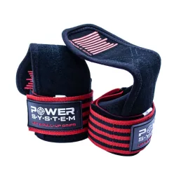 Power System Lift And Pull Up Grips - Edzőheveder Piros