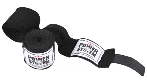 Power System Boxing Wraps - Bandázs Boksz Edzésekhez Fekete 4,5 m