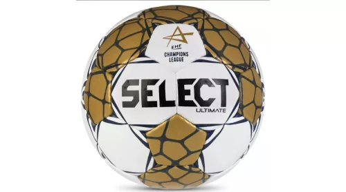 Select Verseny kézilabda Select Ultimate EHF Bajnokok Ligája V24 white/gold 2-s méret 