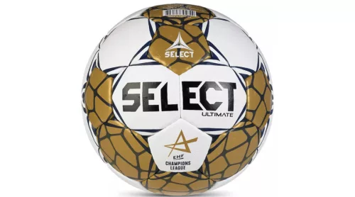 Select Verseny kézilabda Select Ultimate EHF Bajnokok Ligája V24 white/gold 2-s méret 