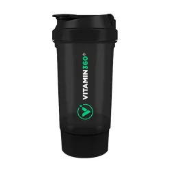Vitamin360 2 Részes Shaker (500 ml + 150 ml) - Fekete