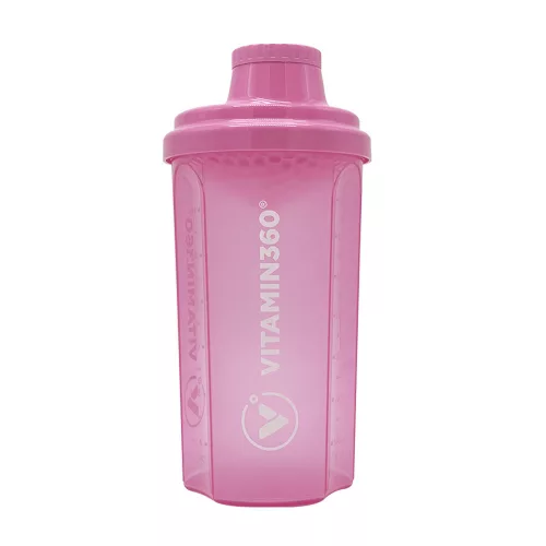 Vitamin360 Átlátszó Shaker 700 ml - Rózsaszín