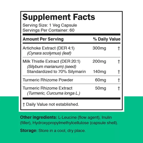 Vitamin360 Liver Support – Prémium Májvédő Formula Máriatövissel és Articsóka Kivonattal 60 Kapszula