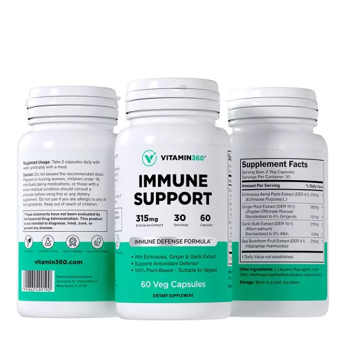 Vitamin360 Immune Support - Immunerősítő Készítmény 60 Kapszula