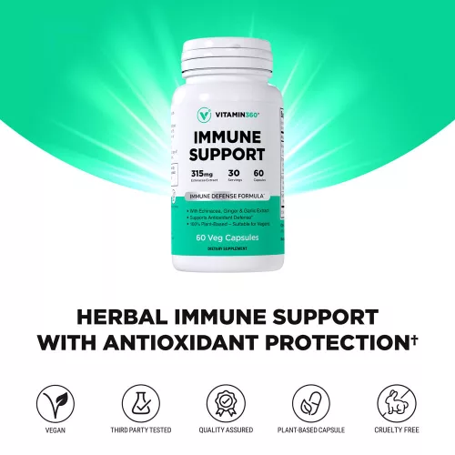 Vitamin360 Immune Support - Immunerősítő Készítmény 60 Kapszula
