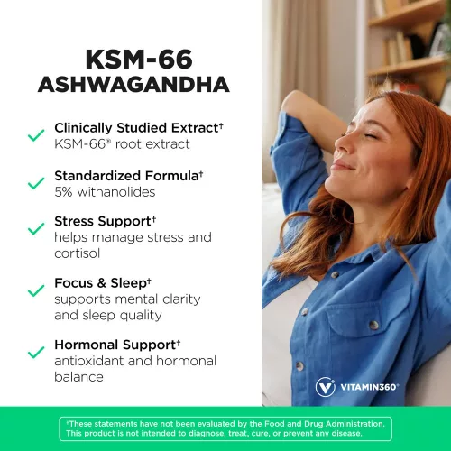 Vitamin360 KSM-66 Ashwagandha® - India Ginzeng 120 Kapszula