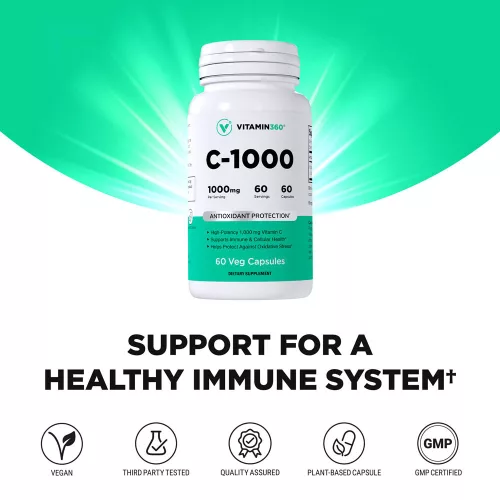 Vitamin360 C-1000 - C-vitamin 1000 mg 60 Veg Kapszula