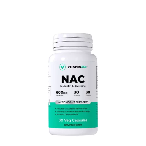 Vitamin360 NAC 600 mg - N-acetil-L-cisztein 30 Veg Kapszula