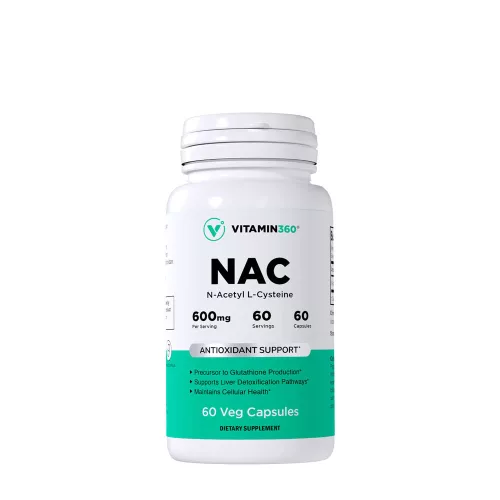 Vitamin360 NAC 600 mg - N-acetil-L-cisztein 60 Veg Kapszula