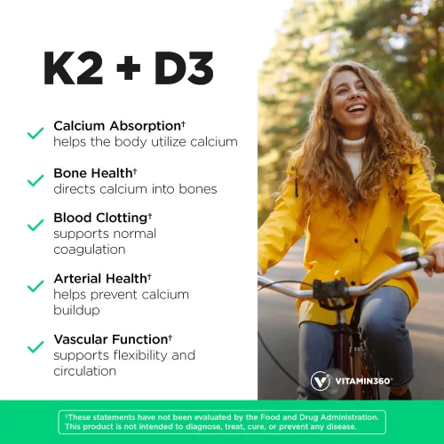 Vitamin360 K2 (MK-7) + D3 (2000 NE) 60 Veg Kapszula