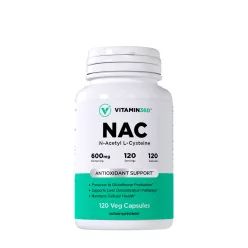 Vitamin360 NAC 600 mg - N-acetil-L-cisztein 120 Kapszula
