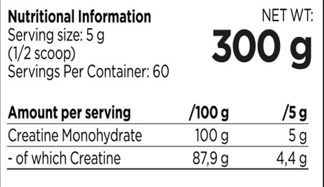 Emanation Blue Creatine Monohydrate - 100% Kreatin Monohidrát Por 300 g