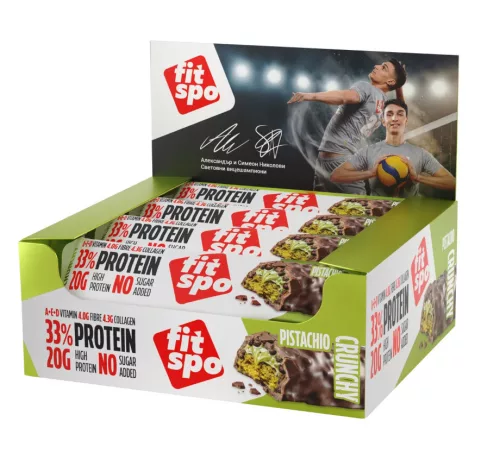 FitSpo Crunchy Pistachio Protein Bar 60g
