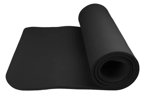 Power System Fitness Yoga Mat Plus - Fitnesz És Jógaszőnyeg Fekete 180x60x1 cm