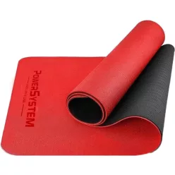   Power System Yoga Mat Premium - Fitnesz És Jógaszőnyeg Piros 183x61x0,6 cm
