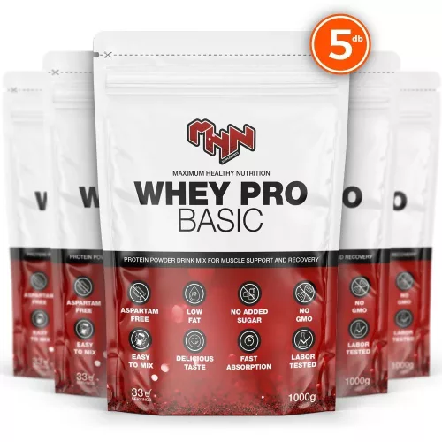 Mhn Sport Supplements Whey Pro Basic - 5-ós Csomag 5x1000 g