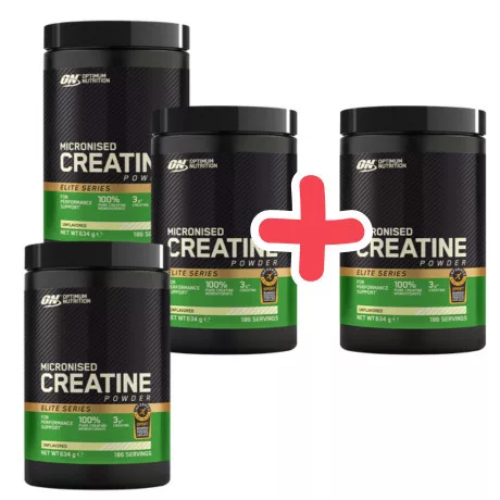 Optimum Nutrition Micronised Creatine Powder 3x634 g + 1 AJÁNDÉK
