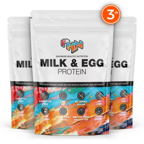 Mhn Sport Supplements Milk & Egg Protein - 3-as Csomag - 3x1000 g